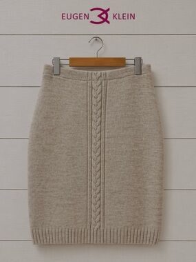 EUGEN KLEIN – Beige Cable Knit Skirt – Size 10 (US)